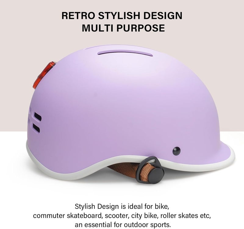 EXCLUSKY Bike Helmet for Adults,Adjustable Cycling Helmet for Men & Women Safety Certified Bicycle Helmet for Commuting, Road Biking, Skating with USB Rechargeable Rear Light - Image 4